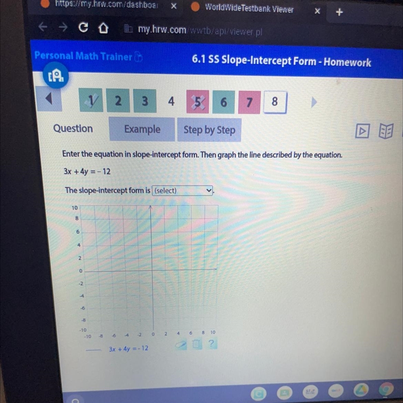 What is the slope-intercept form is?-example-1