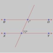 In the diagram below, BD is parallel to XY. what is the value of Y?-example-1