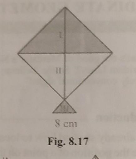 7. A kite in the shape of a square with a diagonal 32 cm and an isosceles triangle-example-1