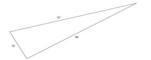 The numbers in the diagram below indicate the lengths of the sides of a triangle. Bernadette-example-1