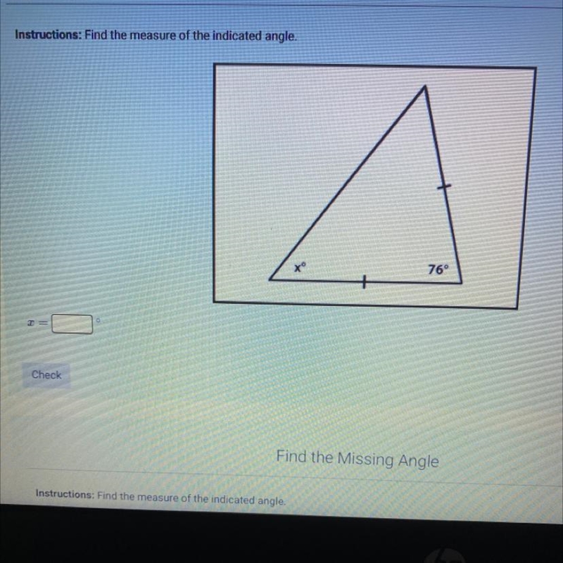 Find the measure of the indicated angle-example-1