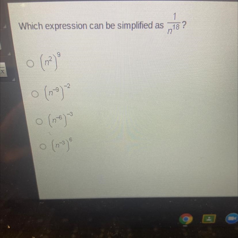 Which expression can be simplified as 1/18 n?-example-1