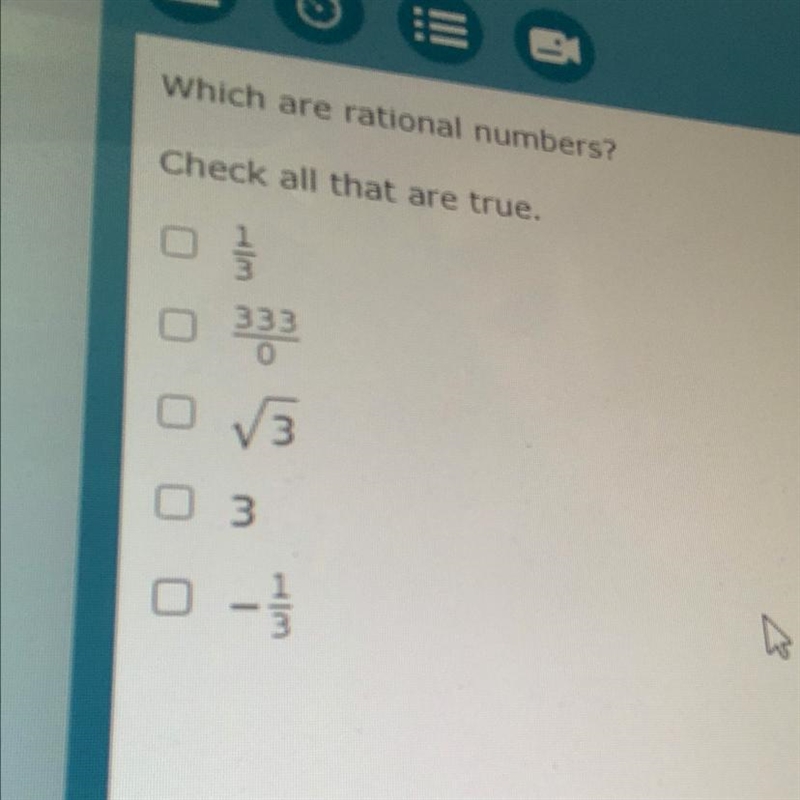 Which are rational numbers check all that are true-example-1