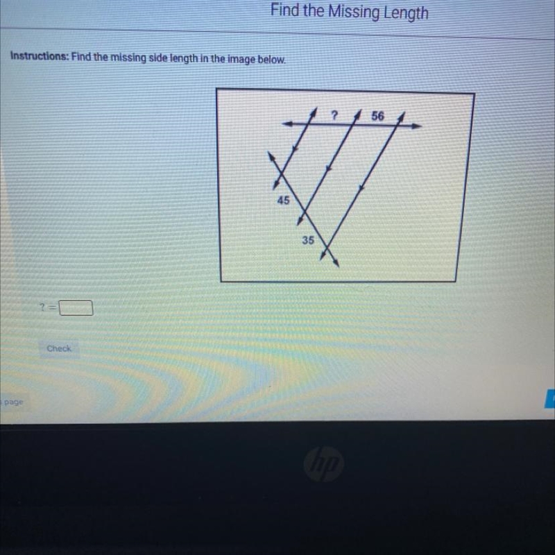 Find the missing side length in the image below-example-1