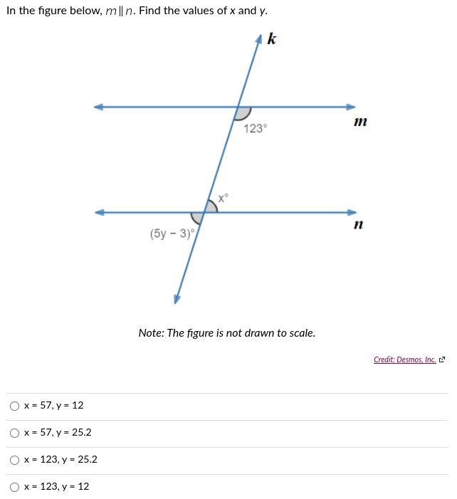 In the figure below, m║n. Find the values of x and y.-example-1