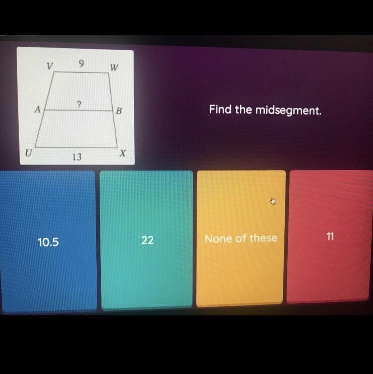 Find the mid segment-example-1