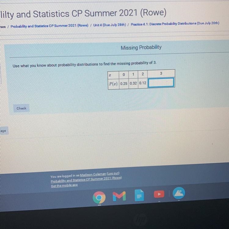 Find the missing probability of 3-example-1