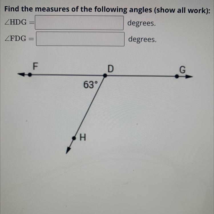 Find the measures of the following angles-example-1