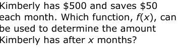 A.f(x)=500(0.05)^x B. f(x)=500(1.05)^x C. f(x)=500+50x D. f(x)=500x+50-example-1