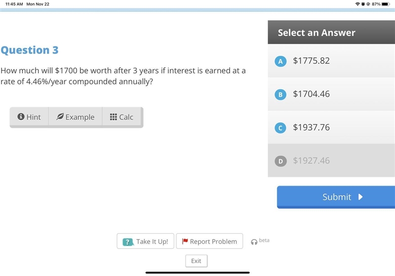 Help! Keep getting it wrong, I suck at this. Question is in the picture. Thank you-example-1