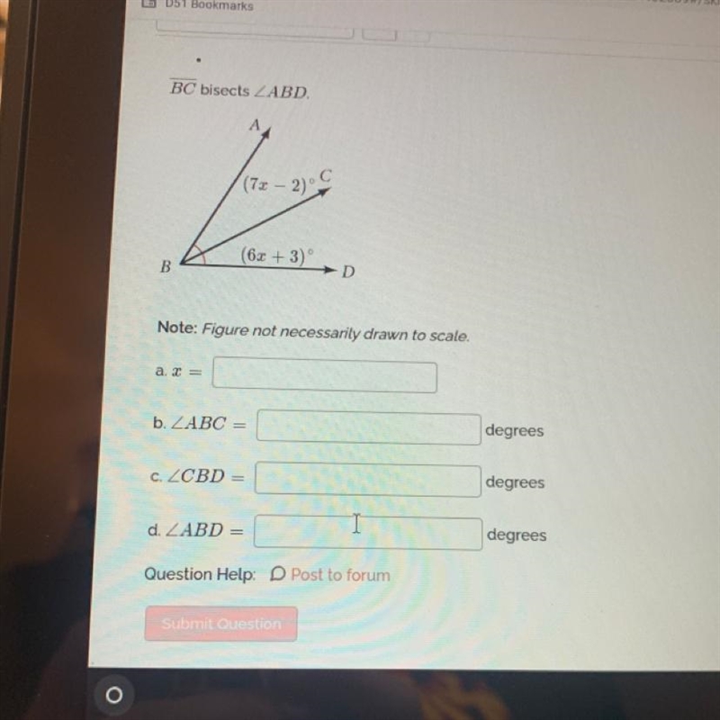 15 points please look at picture BC bisects ABD-example-1