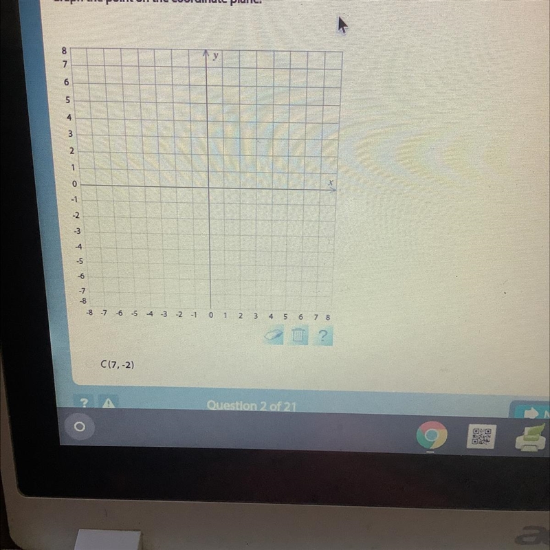 Graph the point on the coordinate plane.-example-1