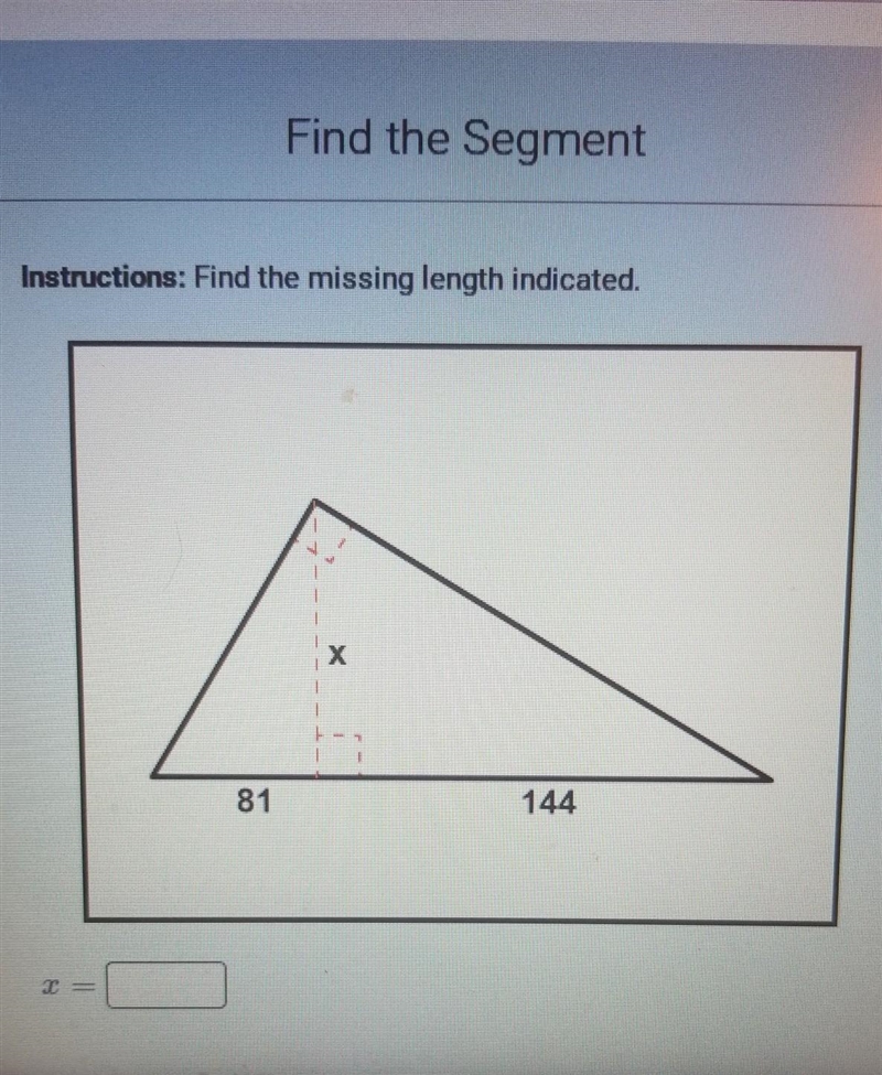 Find the missing length indicated​-example-1