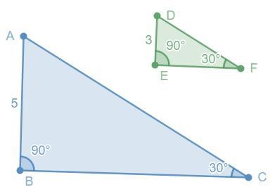 The two triangles shown below are similar. If DF=6, then how long is AC?-example-1