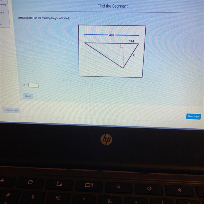 Find the missing length indicated-example-1