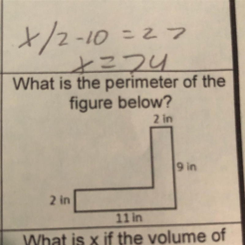 What is the perimeter of the figure below? 2 in 9 in 2 in-example-1