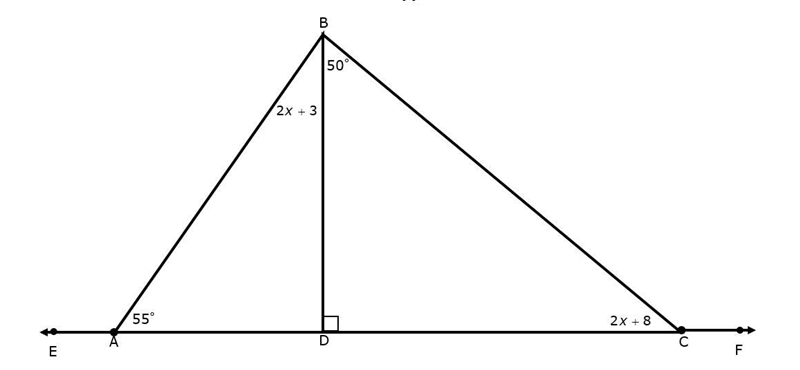 Write an equation that could be used to find the value of x using the interior angles-example-1