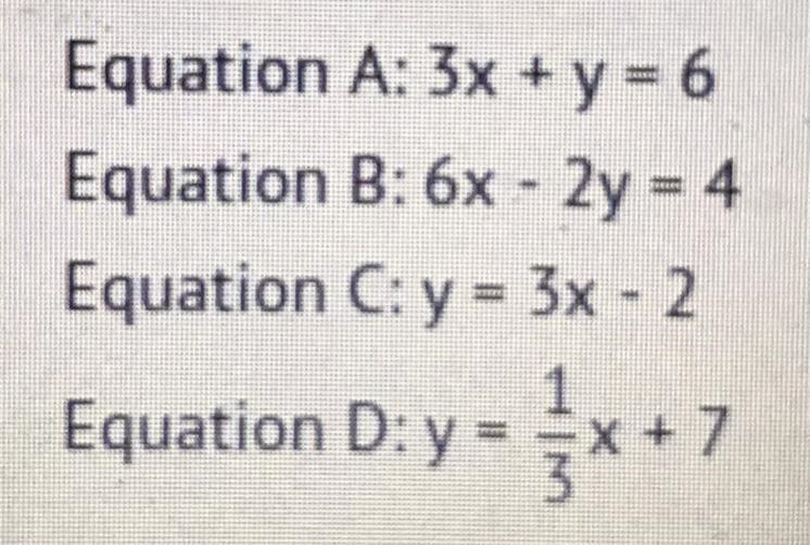 Which two lines are perpendicular? A) A and B B) B and C C) A and D D) C and D-example-1