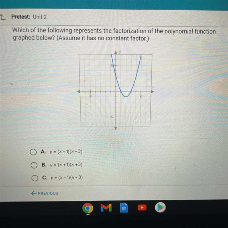 Which of the following represents the factorization of the polynomial function graphed-example-1