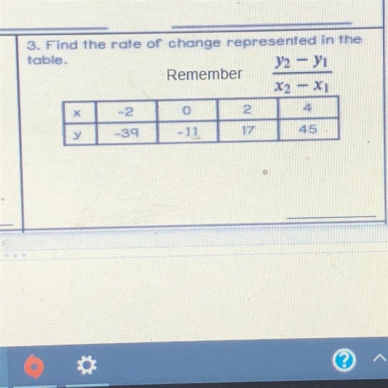 Find the rate of change on the table-example-1