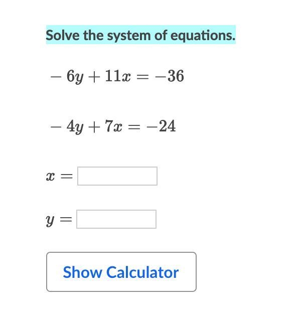 Solve the system of equations.-example-1