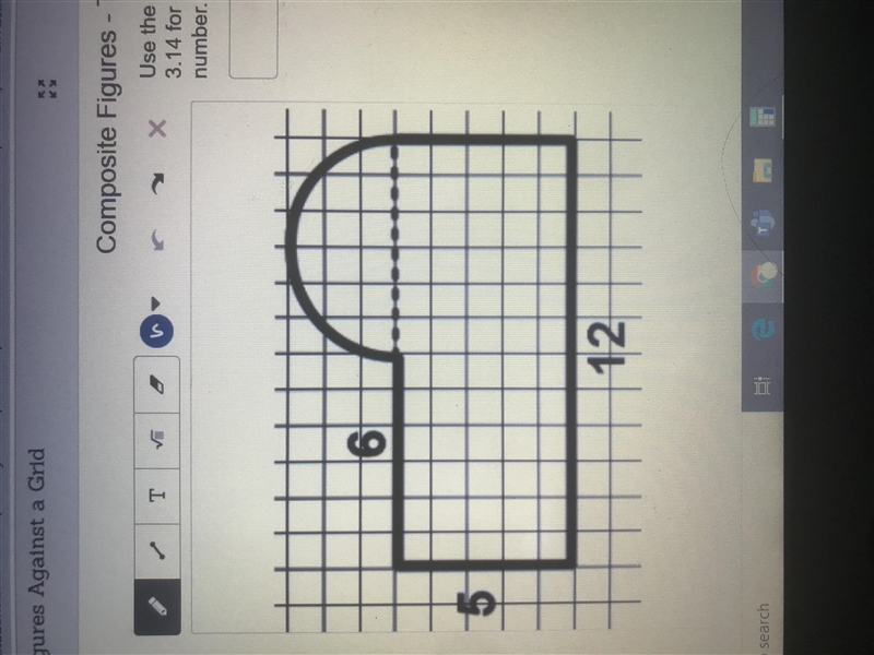 Whats the perimeter and area of this shape?-example-1