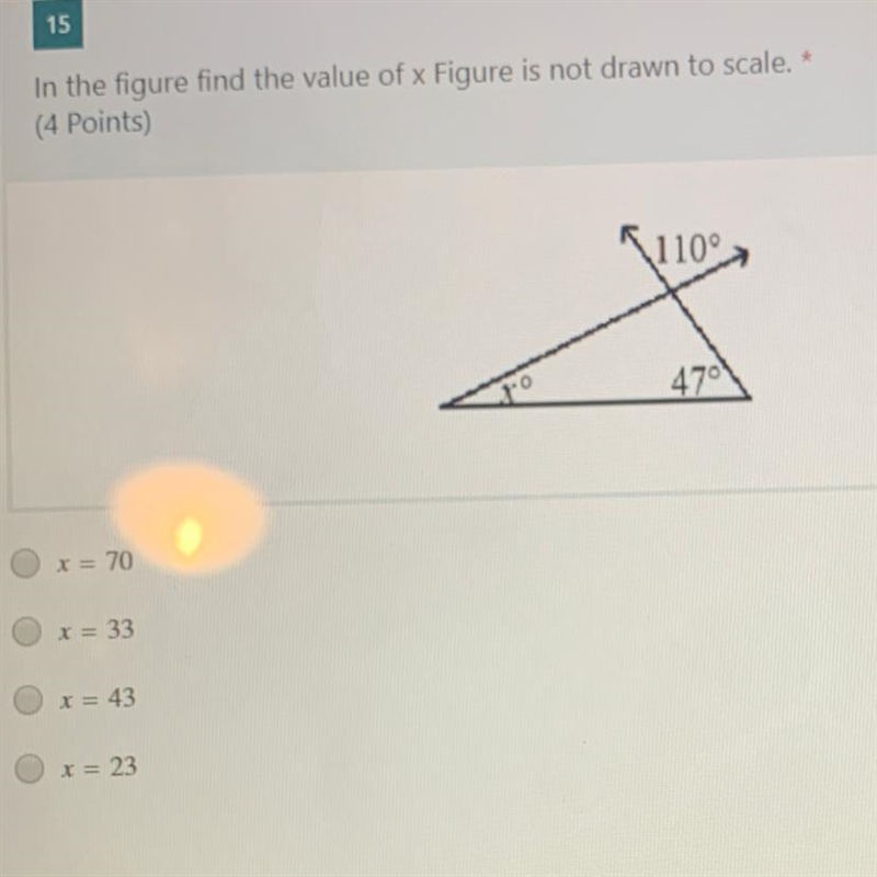 In the figure find the value of x-example-1