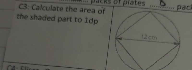 Calculate the area of the shaded part to 1dp​-example-1