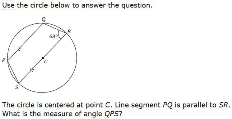 Question 1 options: 68° 136° 158° 112°-example-1