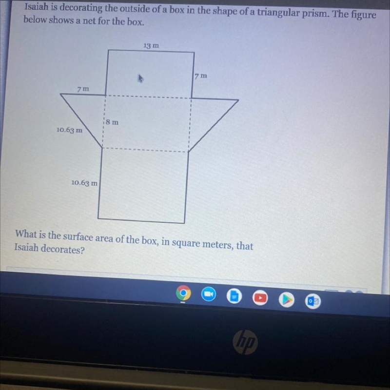 Isaiah is decorating the outside of a box in the shape of a triangular prism. The-example-1