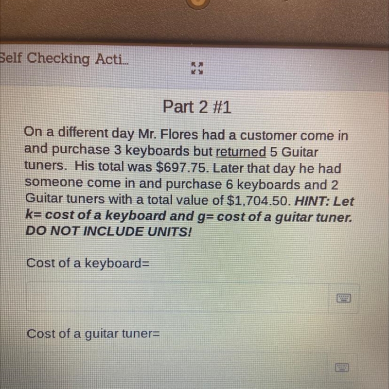 On a different day Mr. Flores had a customer come in and purchase 3 keyboards but-example-1