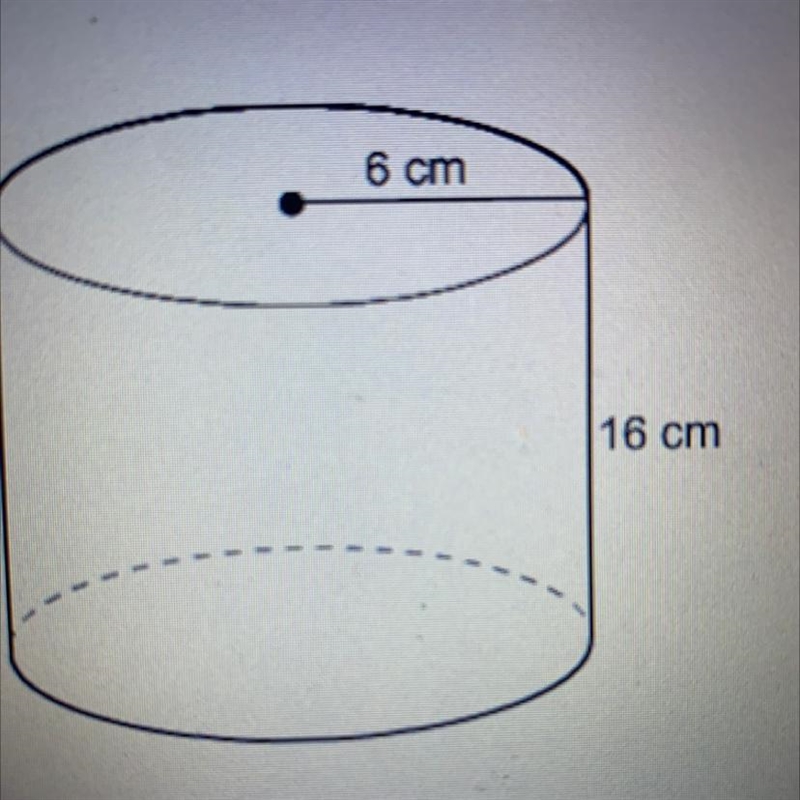 What is the volume of the cylinder? •576 cm3 •2887 cm3 •96 cm3 •192 cm3-example-1