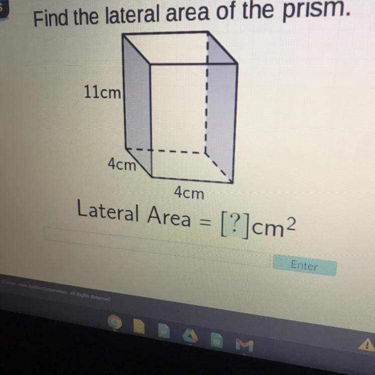 Help Now Find The Lateral Area Of The Prism-example-1