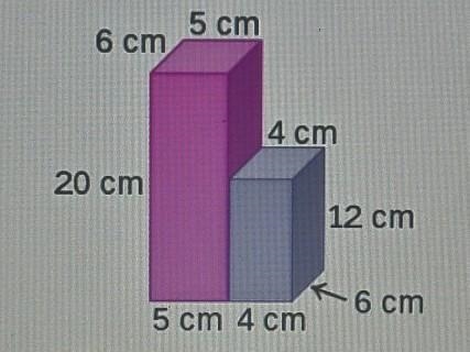 Find the surface area of the composite figure. 6cm 5 cm 20cm 4cm 12cm 6cm​-example-1