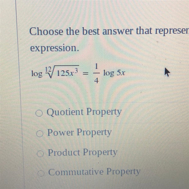 Choose the best answer that represents the property used to rewrite the expression-example-1