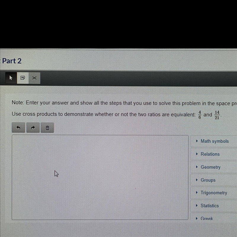 I need help trying to solve this or trying to prove if the two ratios equivalent or-example-1