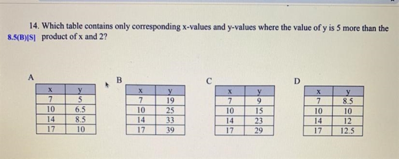 HELP PLEASE like step by step thank you <33 Which table contains only corresponding-example-1