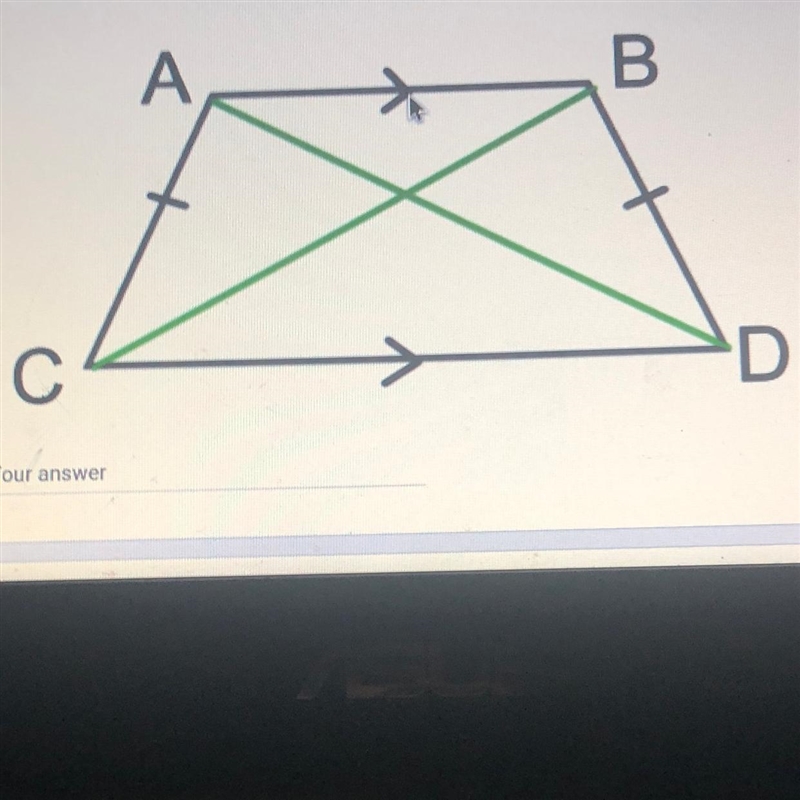 If Angle CAB is 49 degrees, what is the measure of Angle ABD? *-example-1