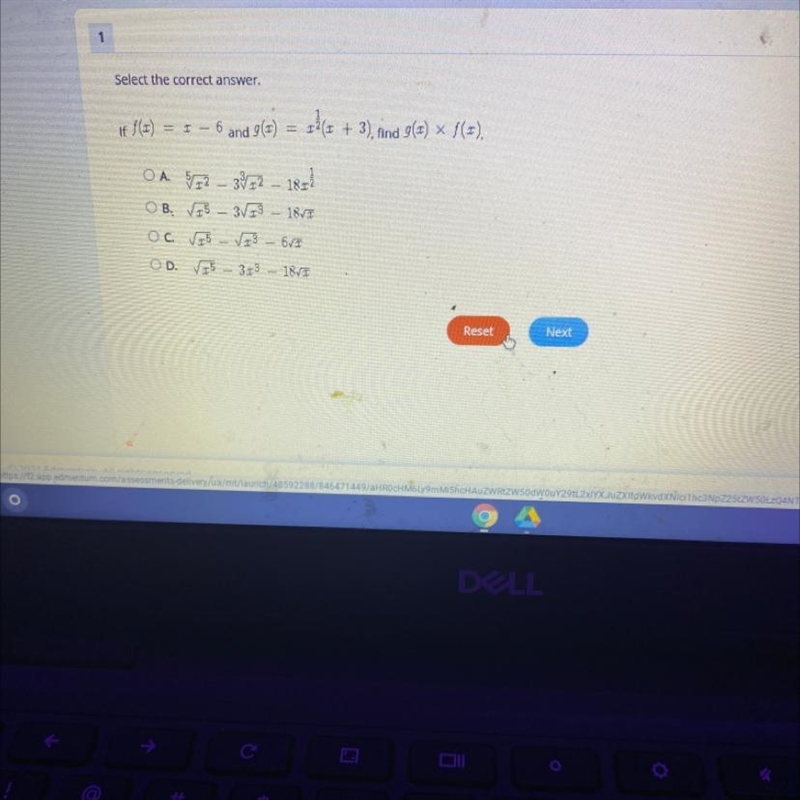 Select the correct answer. If f(t) - 6 and 9(3) 22 ( + 3), find g(x) < f(x). OA-example-1