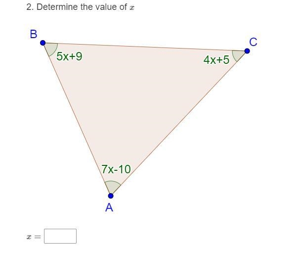 Determine the value of x (Different math problem)-example-1