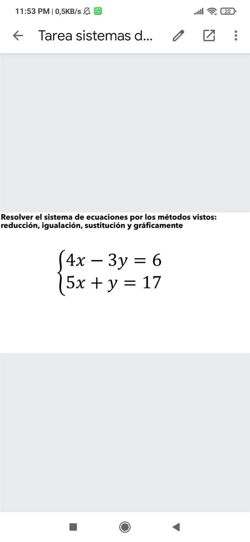 Ayuda el tema en concreto es "Métodos de solución de ecuaciones simultáneas&quot-example-1