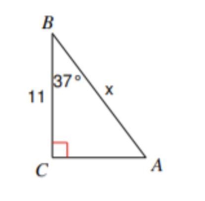 PLEASE HELP ASAP! 100 PTS *TRIGONOMETRY* 1. Find the measure of the side indicated-example-1