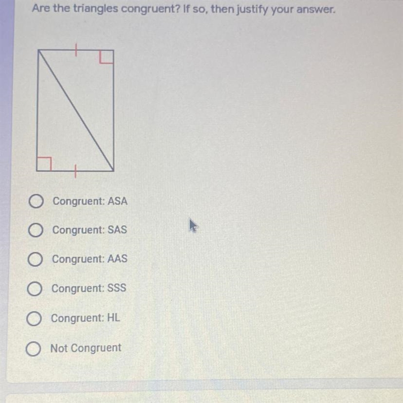 Are the triangles congruent? If so, then justify your answer. Congruent: ASA Congruent-example-1