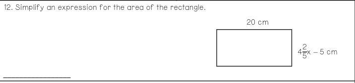 Simplify an expression for the area of the rectangle.-example-1