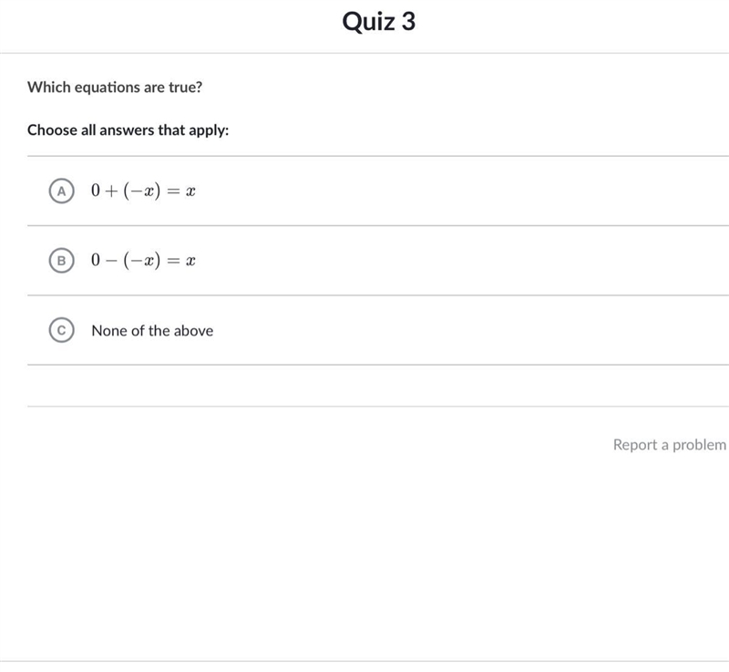 Which equations are true? Choose All Answers That Apply (10 Points)-example-1