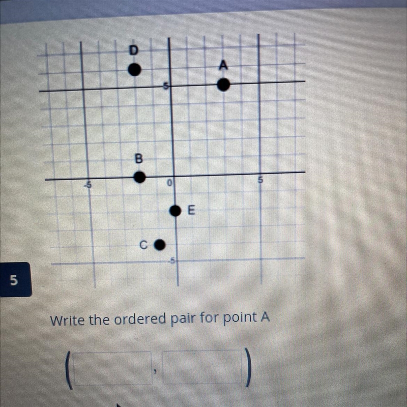 Write the ordered pair for point a-example-1