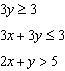 Graph the system of inequalities. Then state whether the situation is infeasible, has-example-1