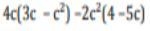 Solve the following algebraic expressions 1) n(n-4) -n(5-n) 2)-example-1