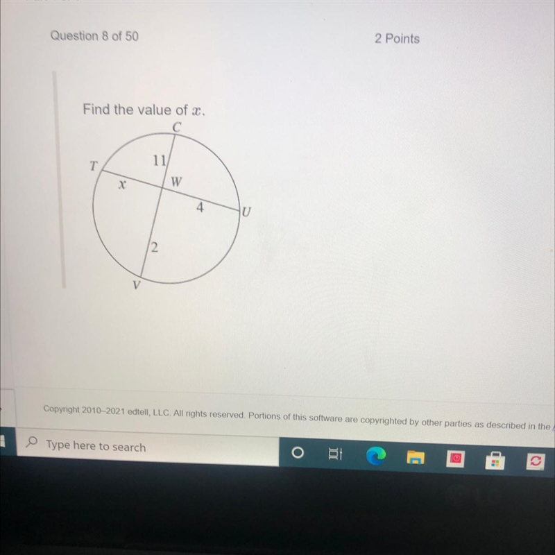 Find the value of x-example-1