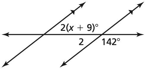 Find the Value of X given the following-example-1